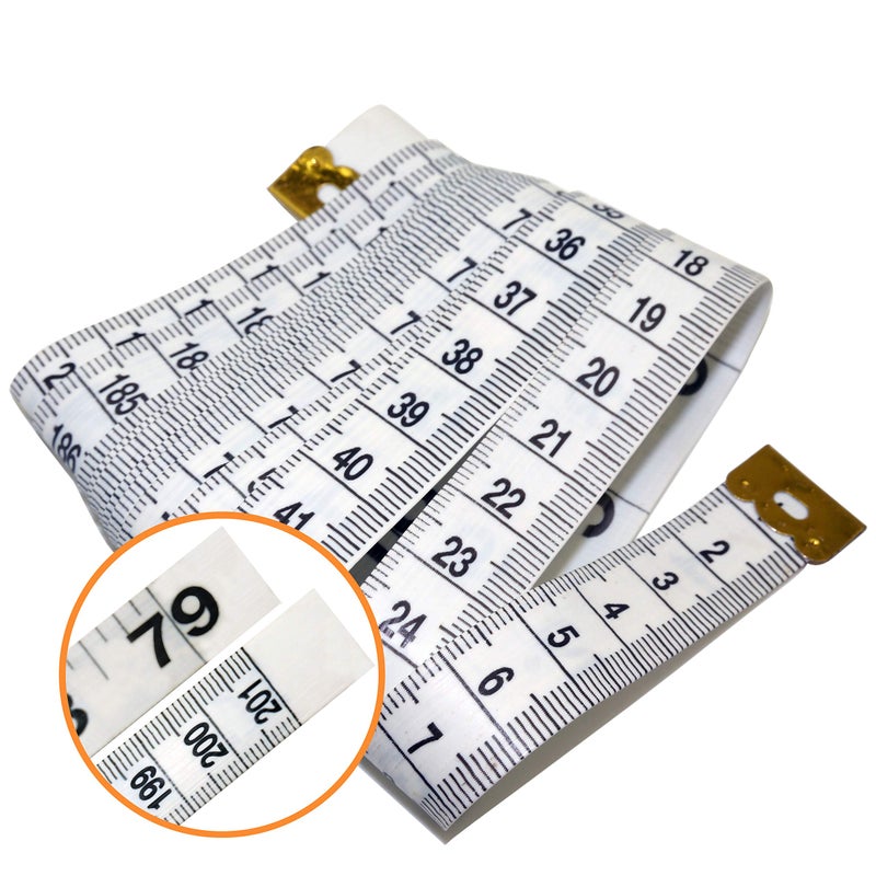 IFAMIO 6 Count 2 Sizes Double Sided Soft Tape Measure 120 Inch/300cm & 79 Inch/200cm Flexible Body Scale Measuring Pocket Tailor Ruler for Sewing Cloth Dressmaker - Image 5